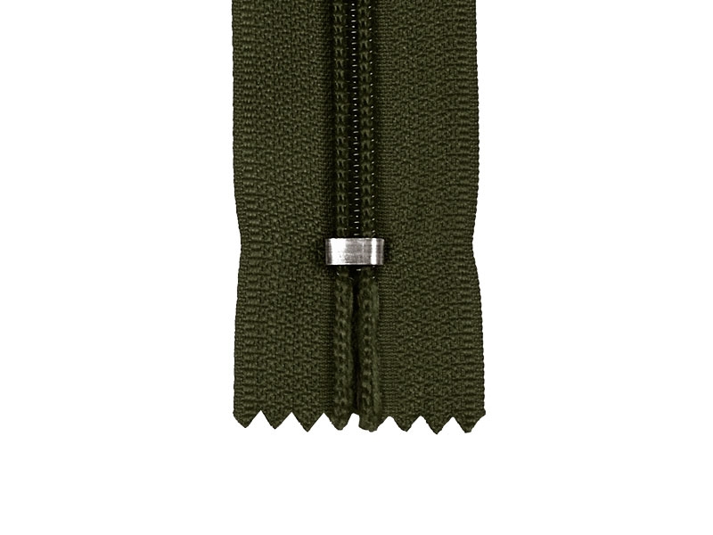 NYLON READY ZIPPER 5 AUTO LOCK CLOSE END 18 CM (305) OLIVE