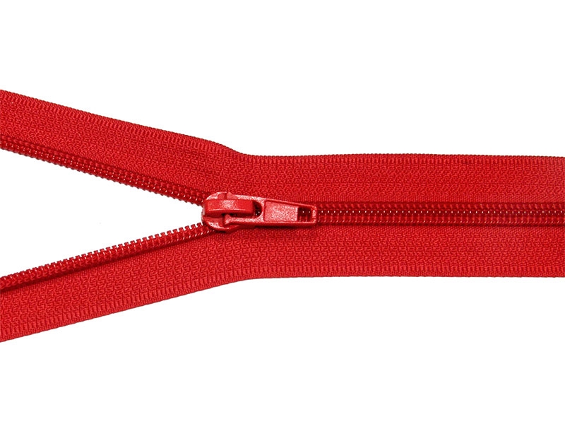 NYLON READY ZIPPER 5 AUTO LOCK CLOSE END 18 CM (820) RED