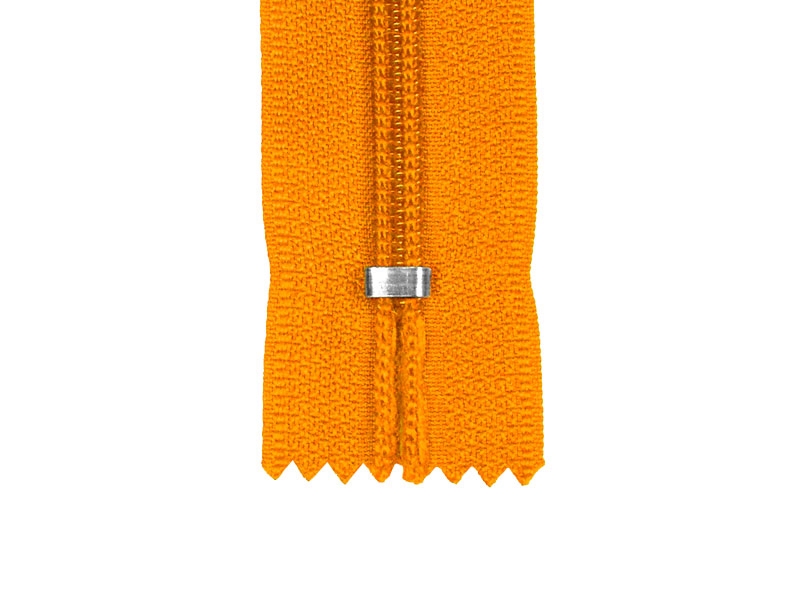 NYLON READY ZIPPER 5 AUTO LOCK CLOSE END 18 CM (056) YELLOW