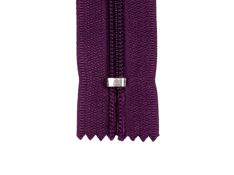 NYLON READY ZIPPER 5 AUTO LOCK CLOSE END 16 CM (865) VIOLET