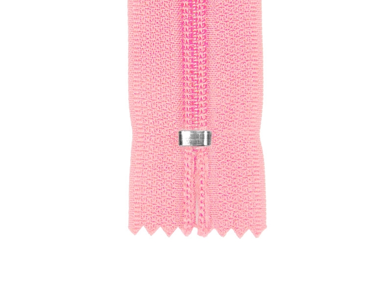 NYLON READY ZIPPER 5  AUTO LOCK CLOSE END 18 CM (512) PINK