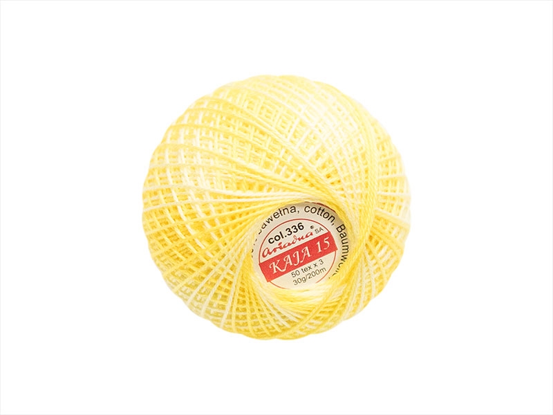 COTTON YARN KAJA 15 YELLOW OMBRE (0336) 30G
