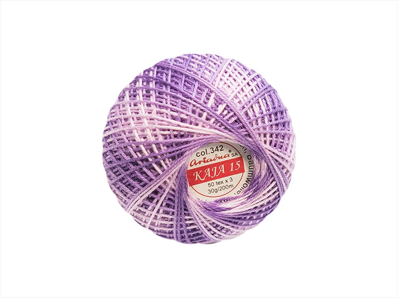 COTTON YARN KAJA 15 VIOLET OMBRE (0342) 30G