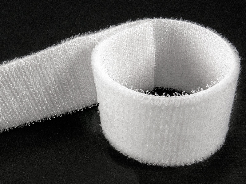 Taśma rzep dwustronna (501) biała nylon