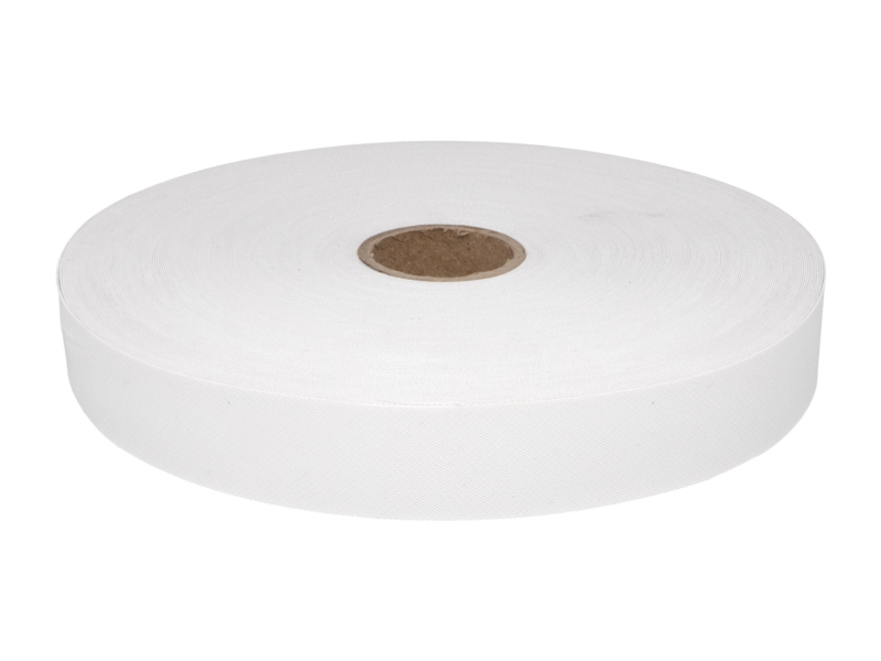 Polyester-Einfassband 25 mm Weiß (501) Polyester-Einfassband 25 mm Weiß (501)