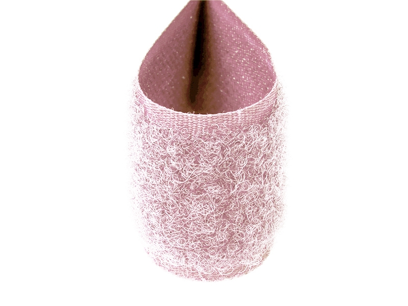 Hook and loop tape  light pink 552 polyester/nylon loop 25 mb