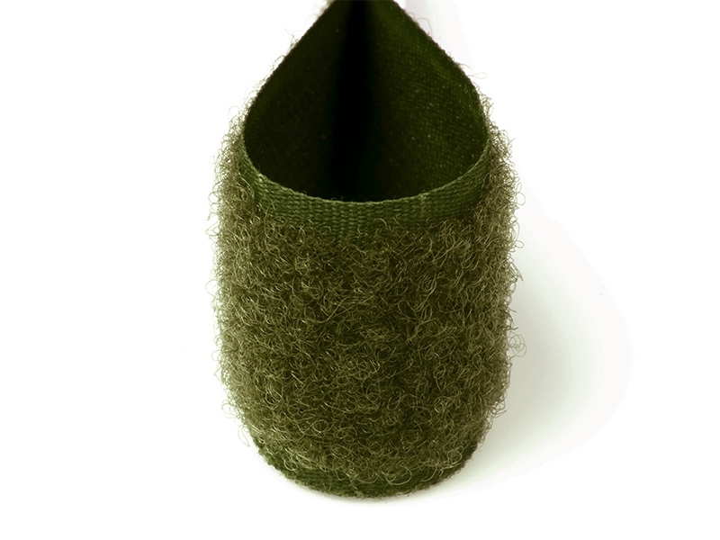 Hook and loop tape  olive 170 polyester/nylon loop 25 mb