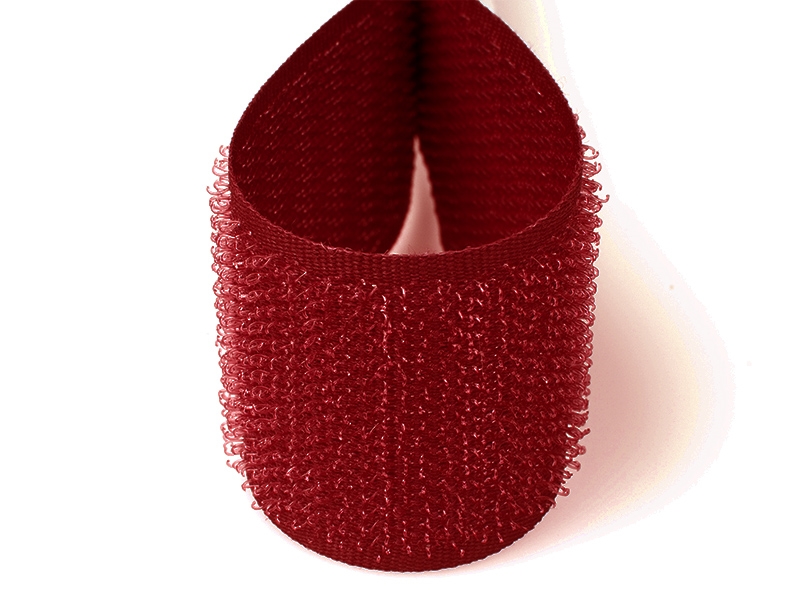 Hook and loop tape maroon 525 polyester/nylon hook 25 mb Hook and loop tape maroon 525 polyester/nylon hook 25 mb