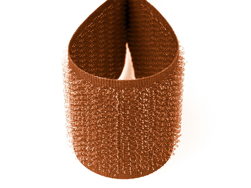 Zipová páska zrzavý 102 polyester/nylon háček 25 m