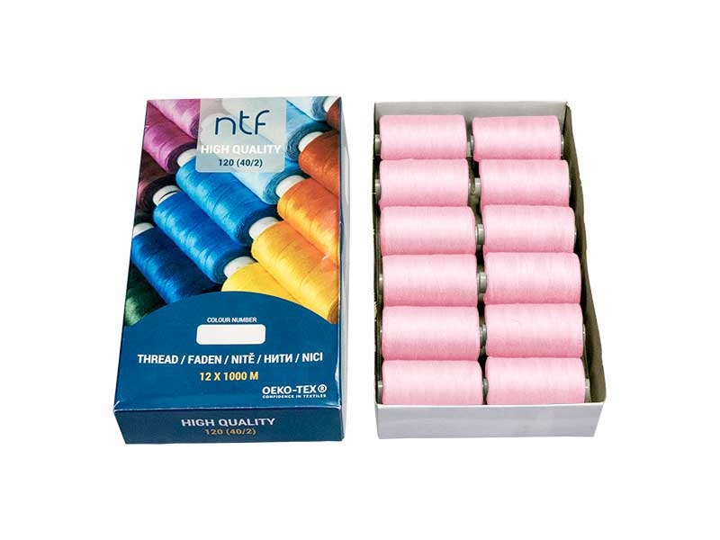 POLYESTER THREADS NTF 40/2 PINK A549 1000 M x 12 PCS.