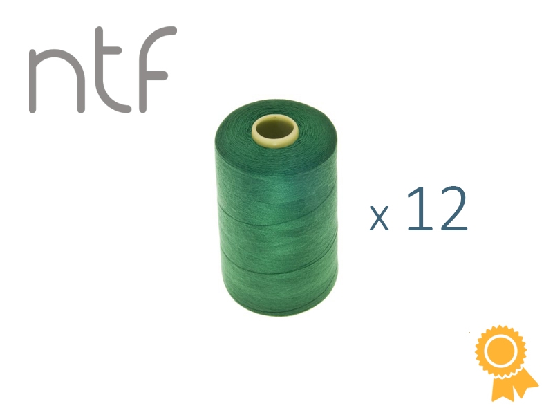 POLYESTER THREADS NTF 40/2 GREEN A628 1000 M x 12 PCS.