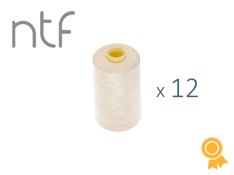 POLYESTEROVÉ NITĚ NTF 40/2BÍLÉ A ŽLUTÉ A504  1000 m x 12 ks