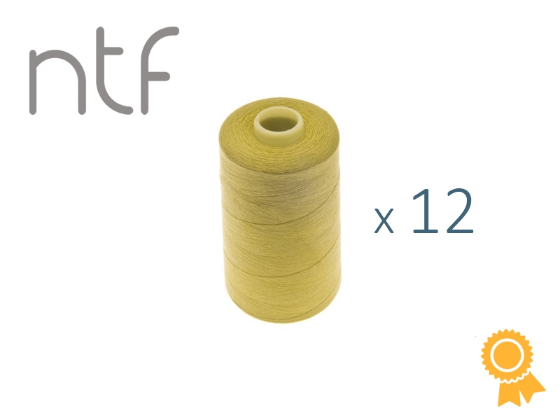 POLYESTER THREADS NTF 40/2 OLIVE YELLOW A593 1000 M x 12 PCS.