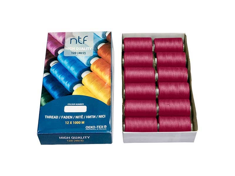 POLYESTER THREADS NTF 40/2 PINK VIOLET A580 1000 M x 12 PCS.