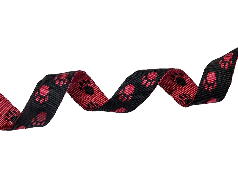 WEBBING 25 MM / 1,3 MM BLACK-RED IN THE PAWS PP 50 MB WEBBING 25 MM / 1,3 MM BLACK-RED IN THE PAWS PP 50 MB