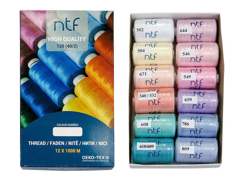 POLYESTER THREADS NTF 40/2&nbspCANDY 1000 M x 12 PCS.