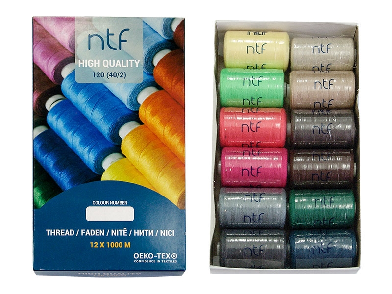 POLYESTER THREADS NTF 40/2 SPRING 1000 M x 12 PCS.