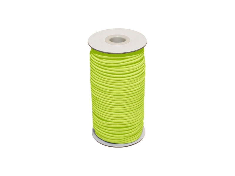 Gummikordel 2 mm Neon-Limettengrün  1003 polyester 50 lm