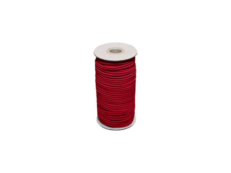 Elastic cord 3 mm red 620 polyester 50 mb