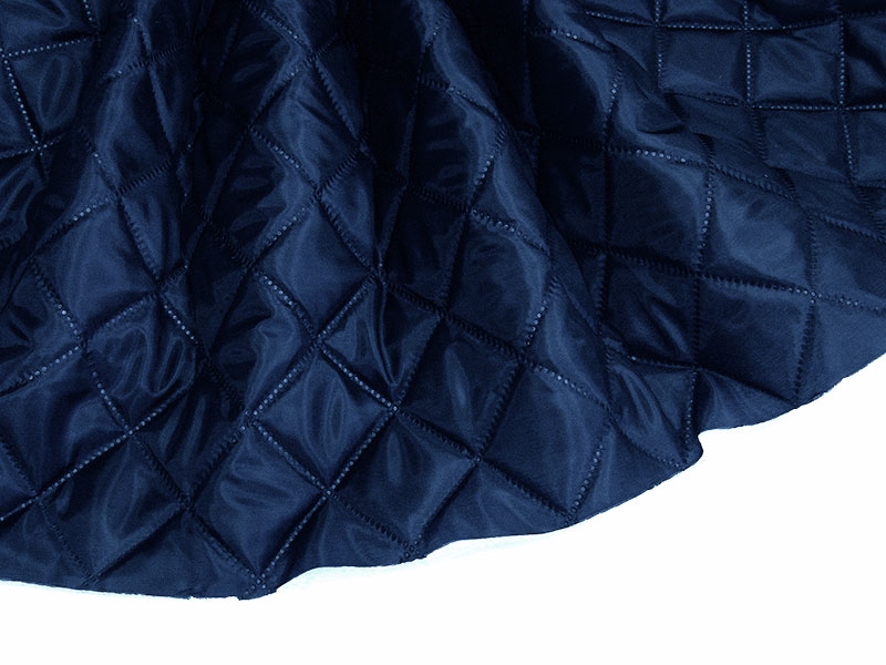 Podszewka pikowana karo 5x5 cm  (058) granatowa