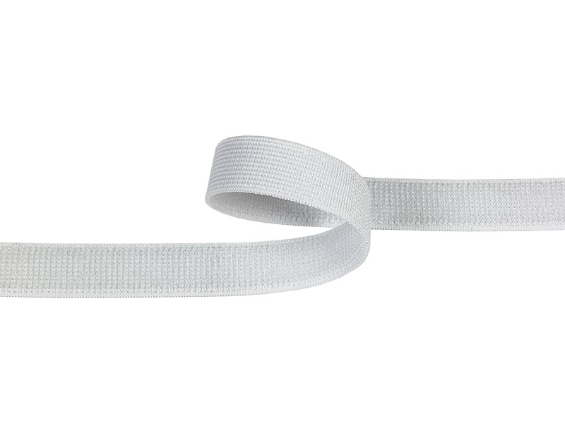 Elastic hook and loop tape  white 501 nylon loop 20 yd