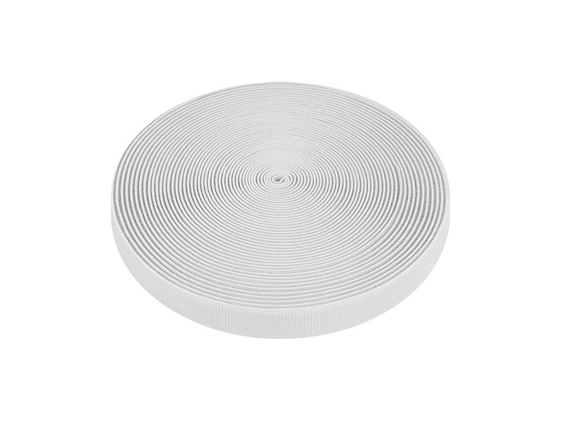 Elastic hook and loop tape  white 501 nylon loop 20 yd