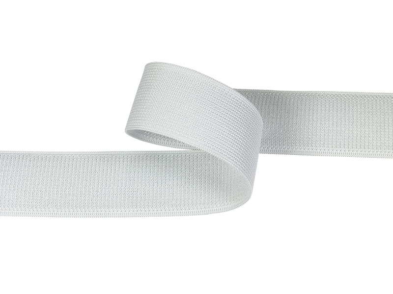 Elastic hook and loop tape  white 501 nylon loop 20 yd