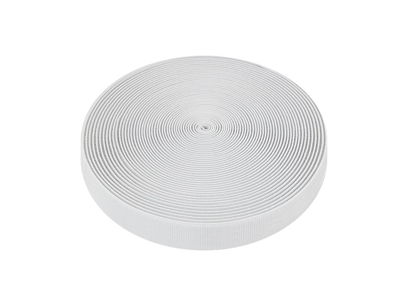 Elastic hook and loop tape  white 501 nylon loop 20 yd