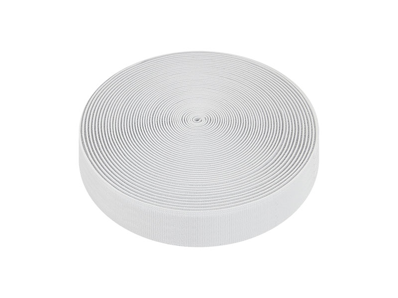 Elastic hook and loop tape  white 501 nylon loop 20 yd