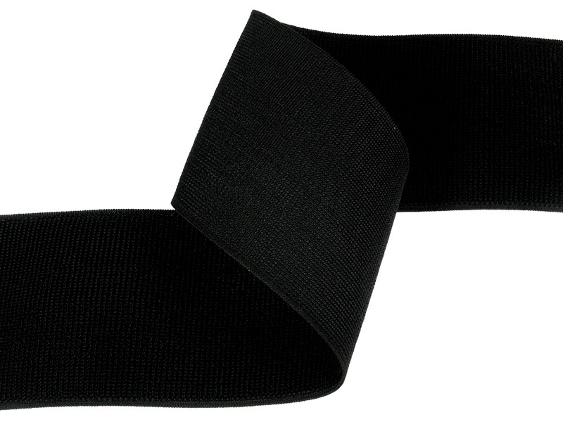Elastic hook and loop tape  black 580 nylon loop 20 yd