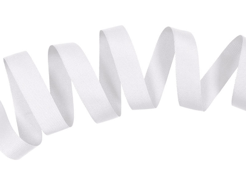 Grosgrain ribbon 20 mm/0,40 mm white (501) Grosgrain ribbon 20 mm/0,40 mm white (501)