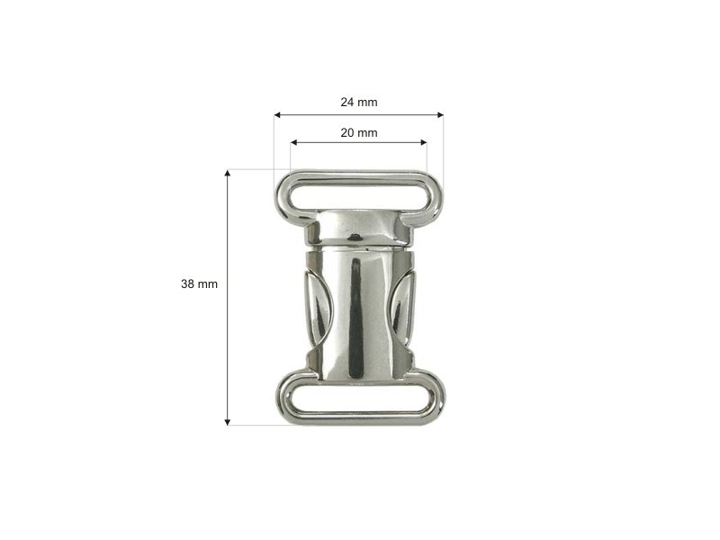 Kovová svorka 0324-3025 20 mm nikl lesk 1 ks
