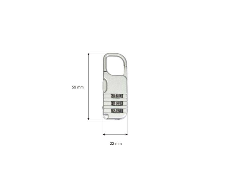 METAL PADLOCK COMBINATION LOCK 0125 1 PCS