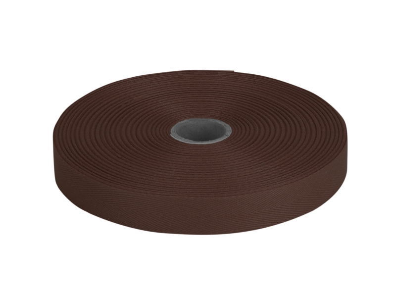 Baumwollköperband 25 mm/0,35 mm Braun (141)