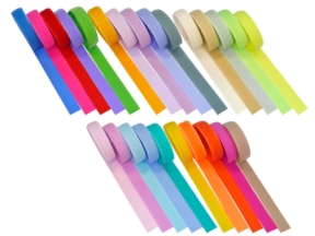 Velcro tape mix colours bright stripes 25 x 20 cm pes/nylon loop + hook