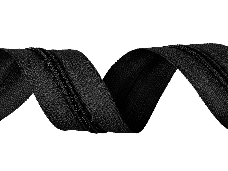 NYLON ZIPPER TAPE 8 (580) BLACK 23 G/M 100  MB