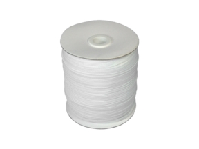 Flat knitted elastic band 5 mm (501) white polyester