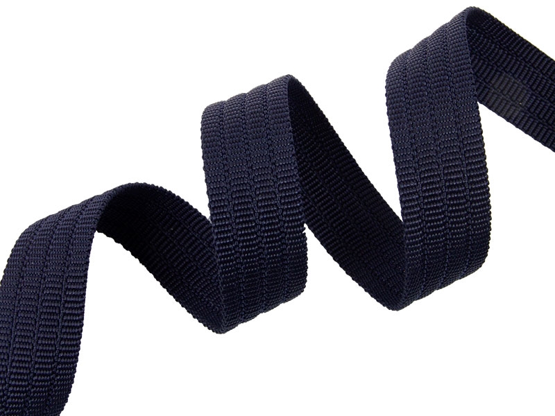 Taśma nośna prążkowana polipropylenowa  25 mm / 1,8 mm granatowa (058)