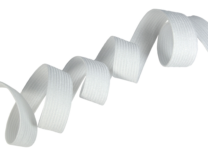 Knitted elastic tape 20 mm (501) white polyester 50 mb Knitted elastic tape 20 mm (501) white polyester 50 mb