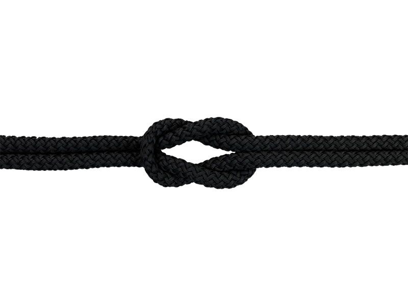Sznurek poliestrowy  6 mm czarny (580)