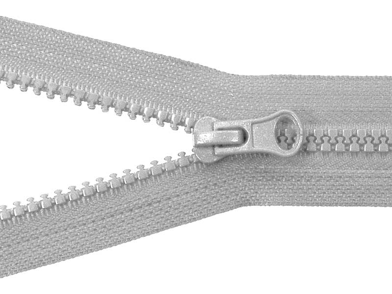 PLASTIC READY ZIPPER 5 CLOSE END 16 cm (336) LIGHT GREY 50 PCS