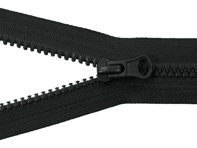 PLASTIC READY ZIPPER 5 CLOSE END 16 cm (301) GRAPHITE 50 PCS