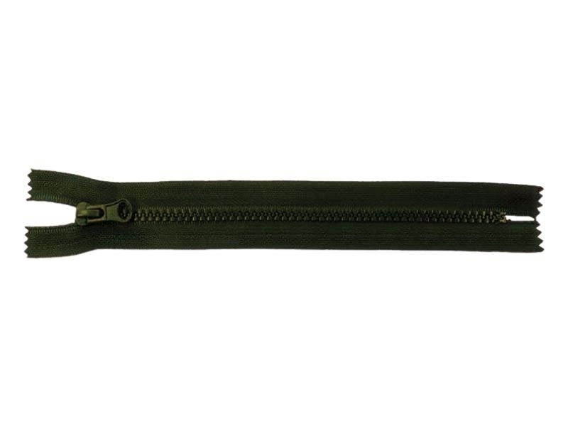 Zamek błyskawiczny kostkowy 5 nierozdzielczy 18 cm auto lock (175) zielony wojskowy Zamek błyskawiczny kostkowy 5 nierozdzielczy 18 cm auto lock (175) zielony wojskowy