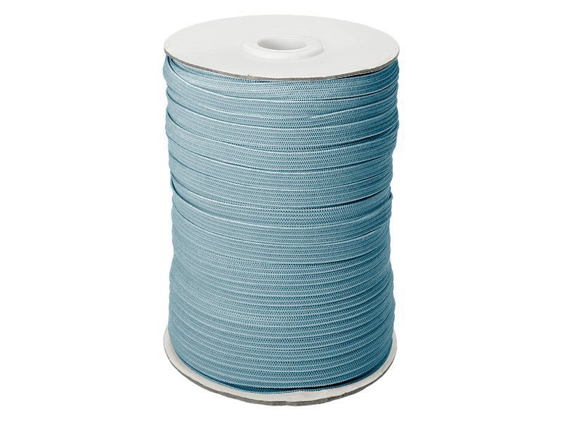 Pruženka hladká pletená 7 mm (546) svetle modrý polyester 100 m Pruženka hladká pletená 7 mm (546) svetle modrý polyester 100 m