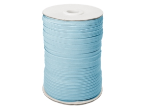 Flat knitted elastic band 7 mm polyester (351) blue