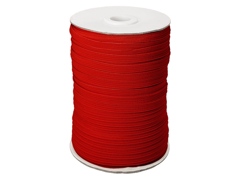 Pruženka hladká pletená 7 mm (171) červená polyester 100 m Pruženka hladká pletená 7 mm (171) červená polyester 100 m