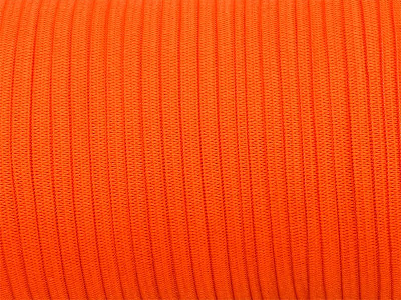 Pruženka hladká pletená 7 mm (523) oranžová polyester 100 m Pruženka hladká pletená 7 mm (523) oranžová polyester 100 m