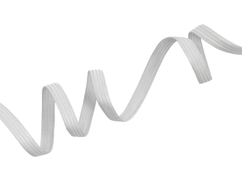 Knitted elastic tape 7 mm (336) light grey polyester 100 mb Knitted elastic tape 7 mm (336) light grey polyester 100 mb