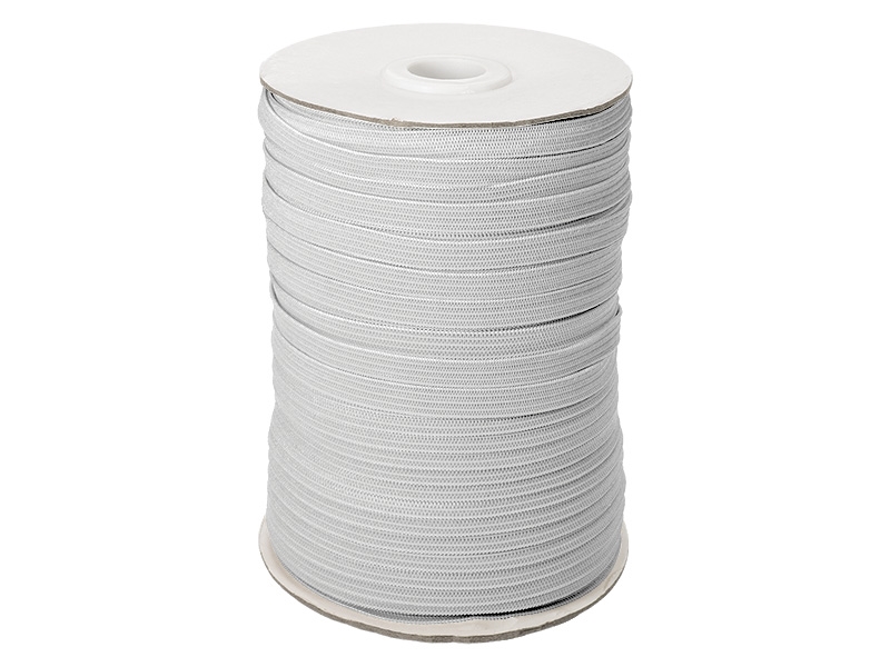 Pruženka hladká pletená 7 mm (336) svetle šedá polyester 100 m Pruženka hladká pletená 7 mm (336) svetle šedá polyester 100 m
