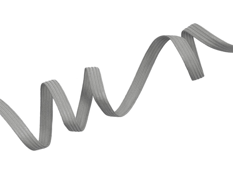 Knitted elastic tape 7 mm (134) grey polyester 100 mb Knitted elastic tape 7 mm (134) grey polyester 100 mb